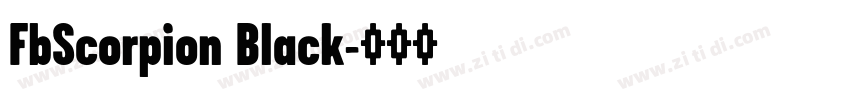 FbScorpion Black字体转换